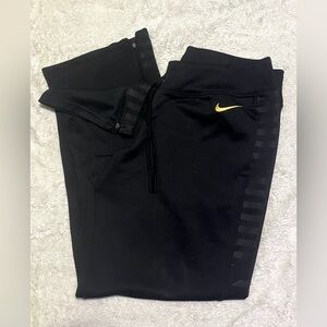 Nike Black Pants with Gold Logo Unisex